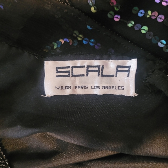Stunning Vintage Black Sequined and Beaded Dress from Scala - Picture 2 of 16